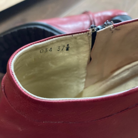 Ron White Red Leather Booties - Picture 4 of 4